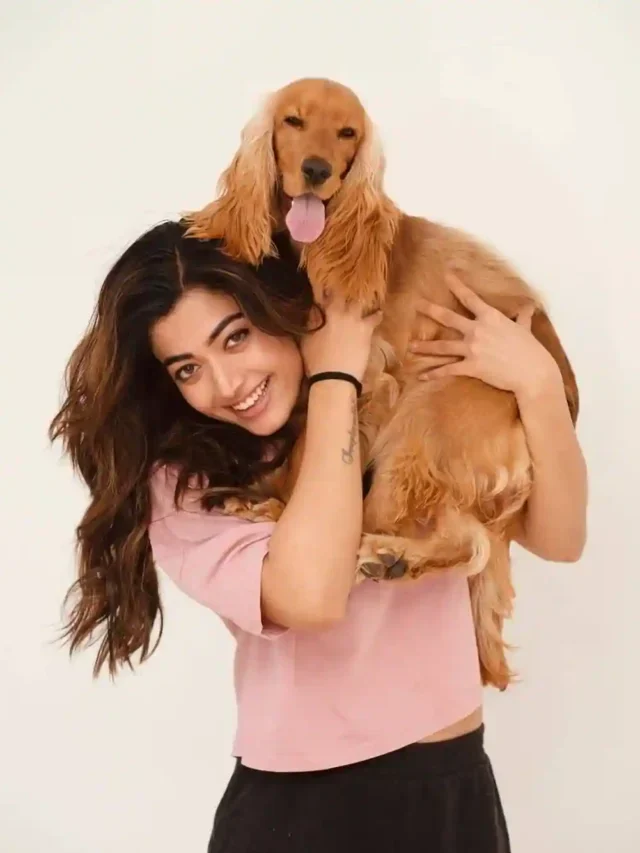 Rashmika Mandanna Kiss and  Play with her dog