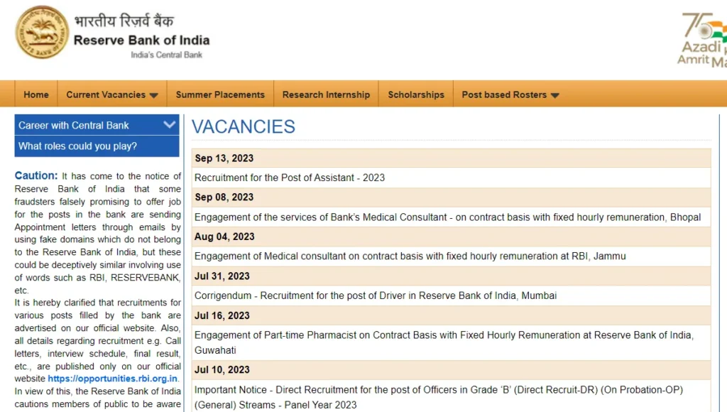 RBI Assistant Notification 2023