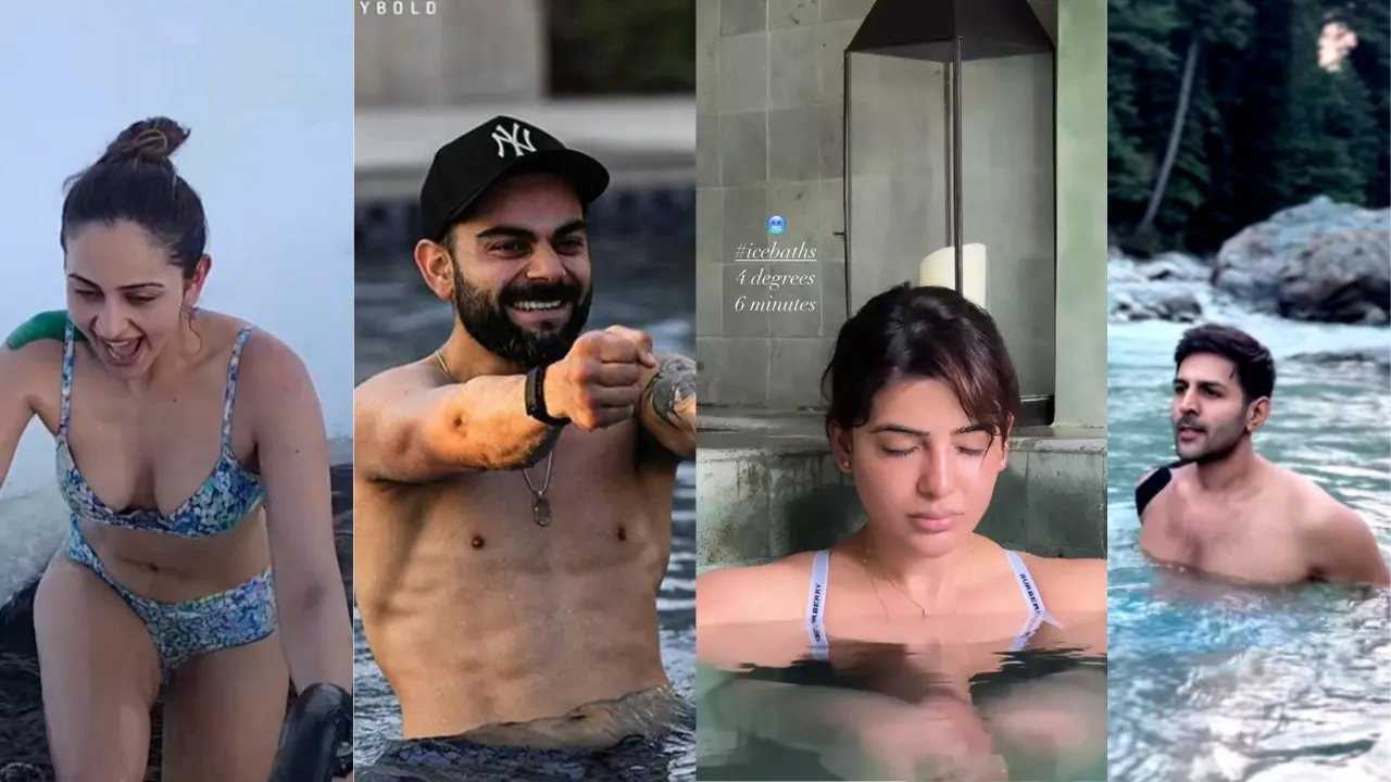 Celebs Dipping in Cold Water