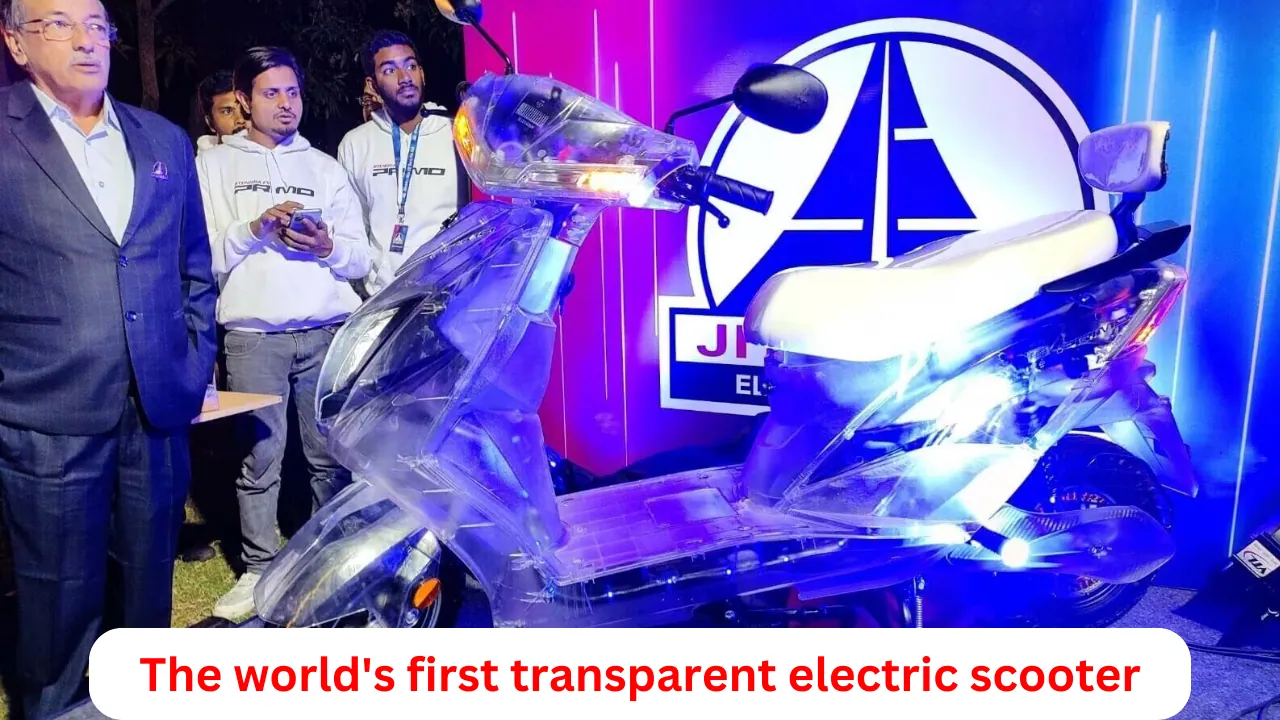 Jitendra EV Tech Unveils Primo Electric Scooter with Unique Transparent Panels
